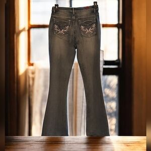 LOVE SOHO Women's Flare Jeans in Gray